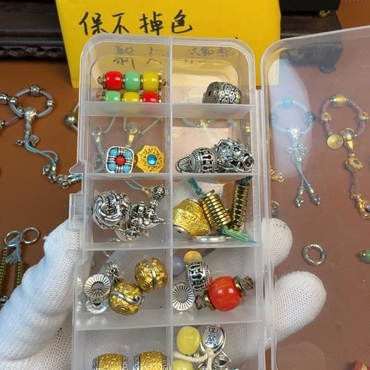 合成碳硅石铜合金文玩配饰帝王套1号