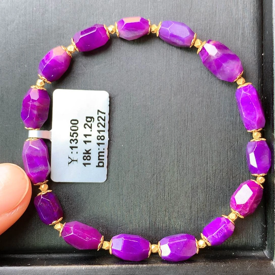 苏纪石（舒俱来）手串18K金镶嵌