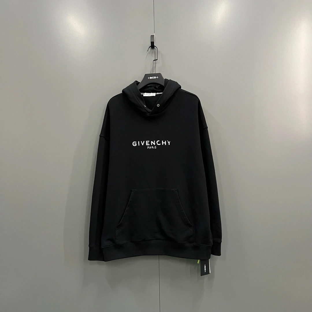 （jp）111 Givenchy 纪梵希 黑色印花logo帽衫 XL码/95新