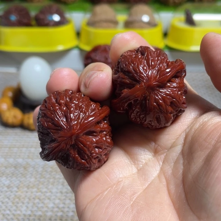 文玩核桃把件磨盘