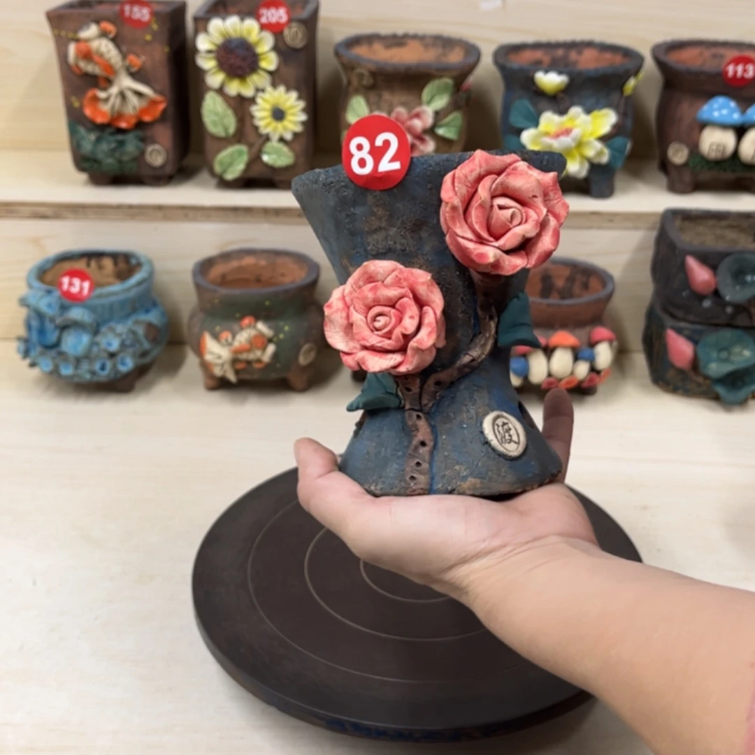 【闪购商品】紫砂花盆82号微瑕内口9.5外高13