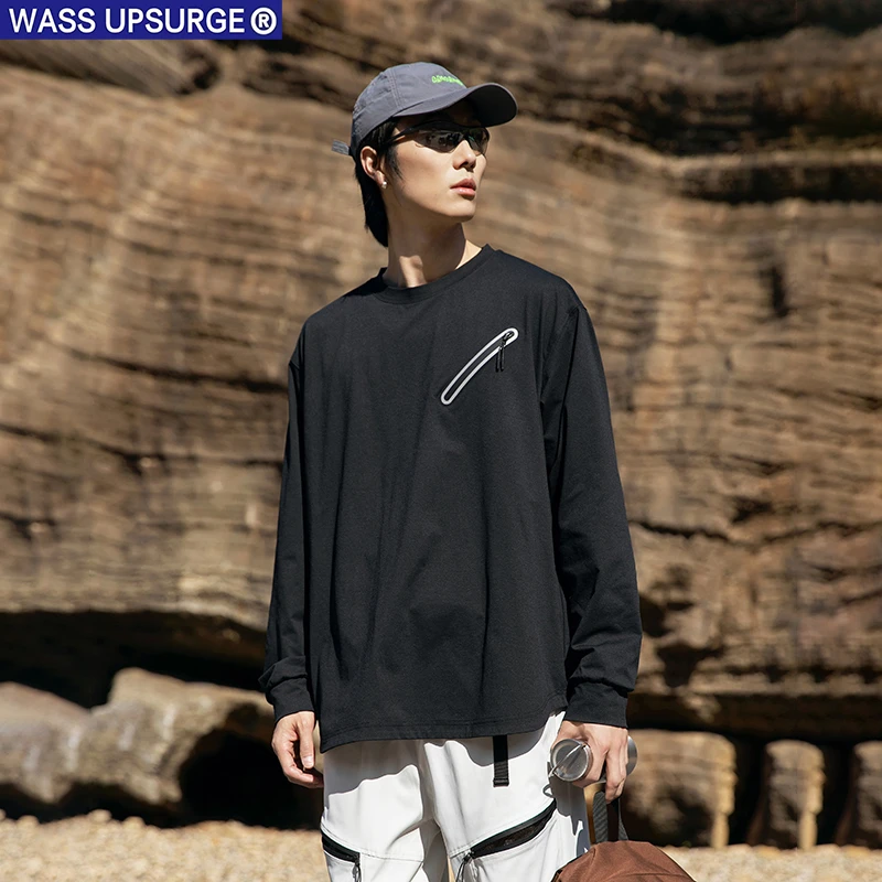 WASS UPSURGE户外拉链口袋速干长袖T恤男防晒骑行健身运动训练服