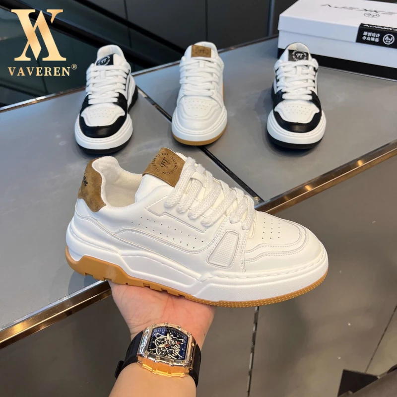 秋季新款男鞋休闲舒适美式板鞋轻奢高级感潮鞋美式小白鞋国潮网红