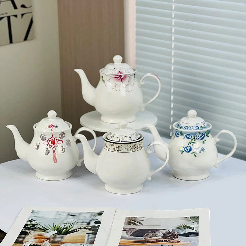 中国风单壶陶瓷耐高温茶水壶复古茶餐厅用出水顺畅健康冷水壶