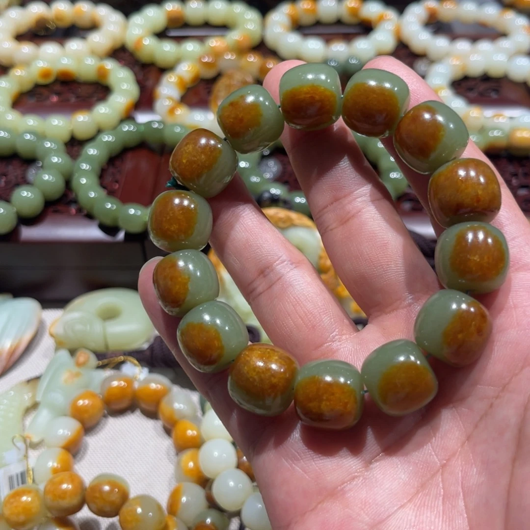 星***X和田玉（糖玉）未镶嵌手链