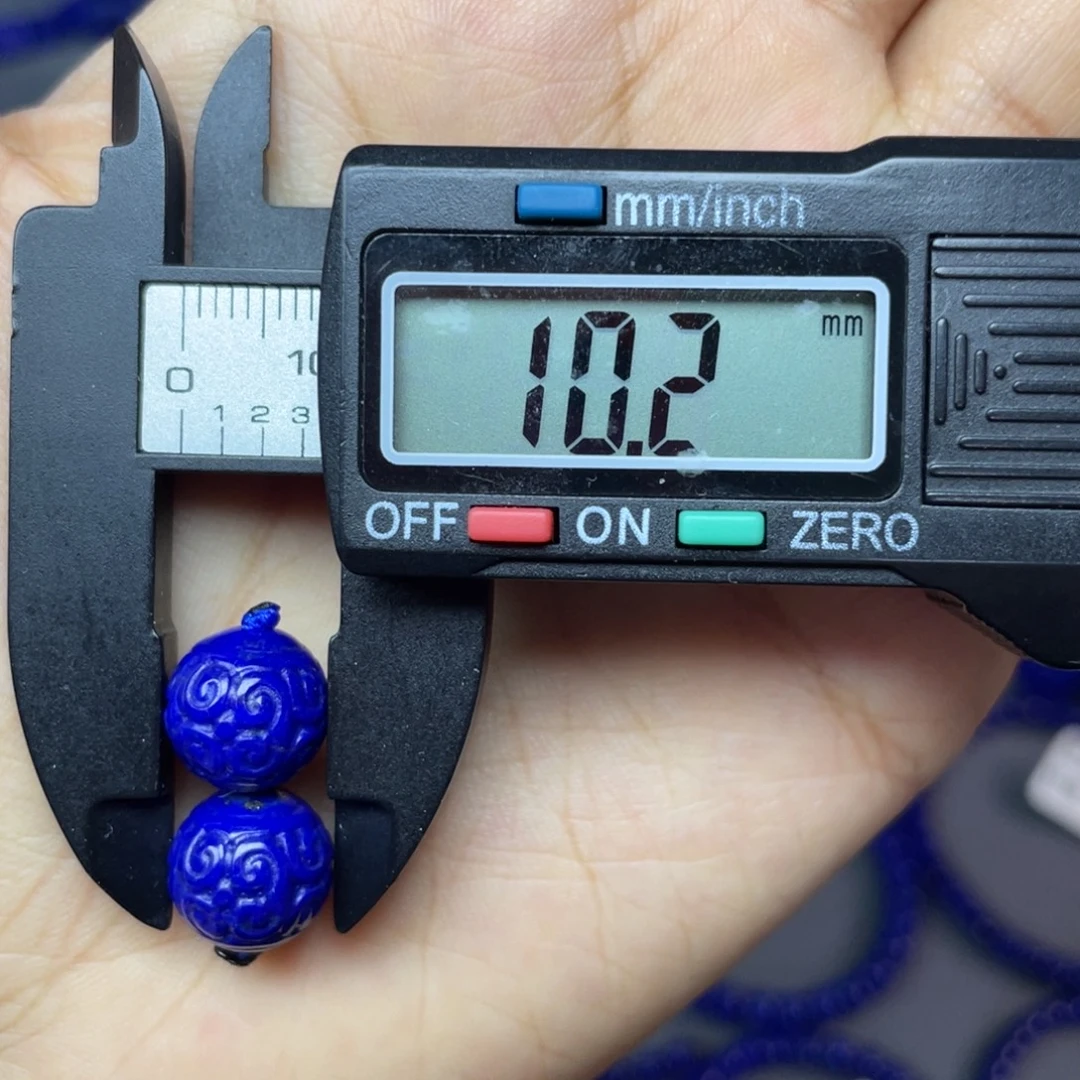 未镶嵌青金石10mm回纹对珠配饰