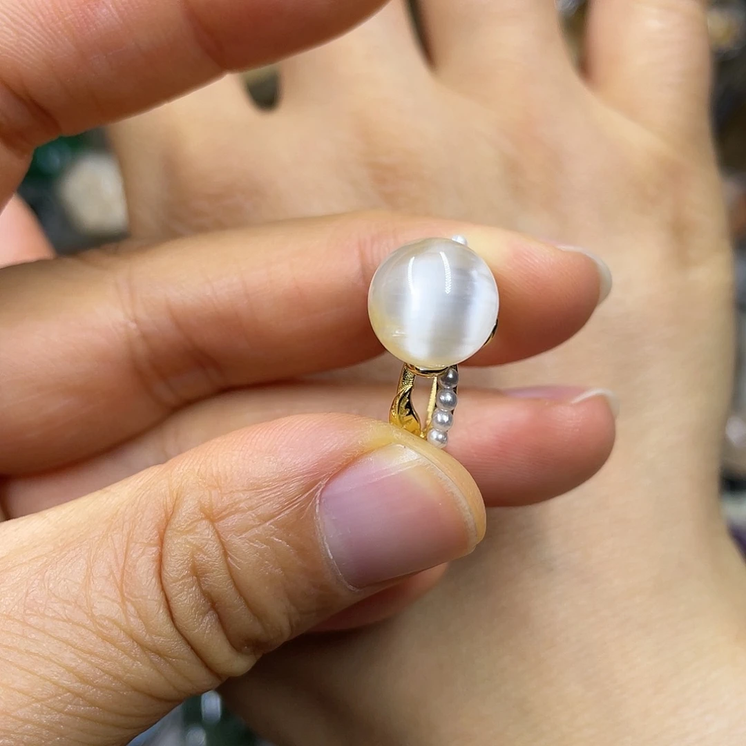 【闪购商品】水晶珠宝半成品银S925镶嵌戒指