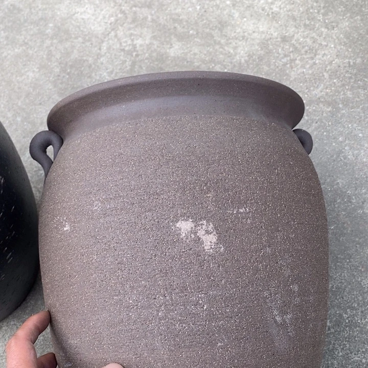 紫砂花盆高约35口约25