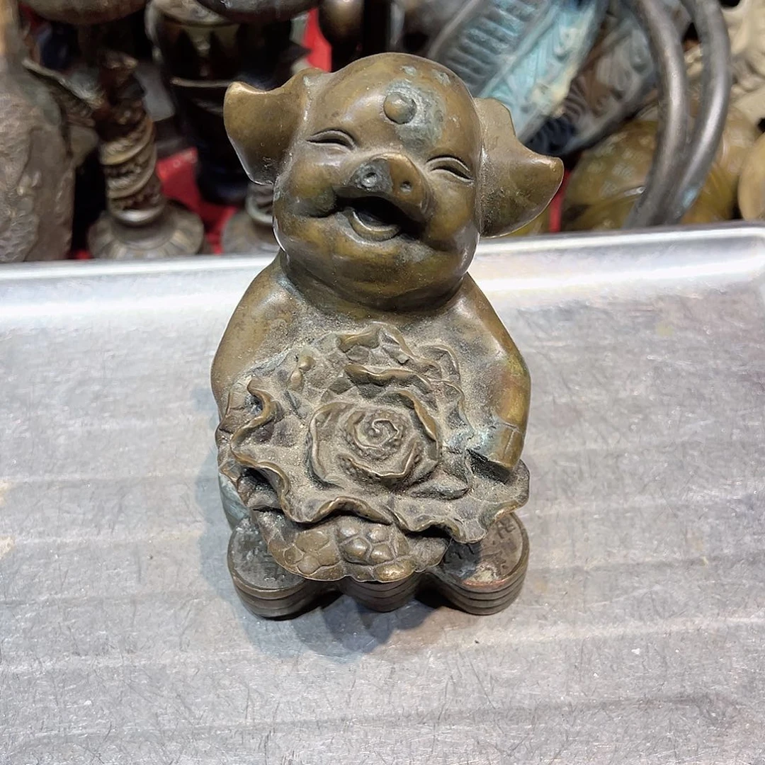 天****清黄铜摆件，文房摆件