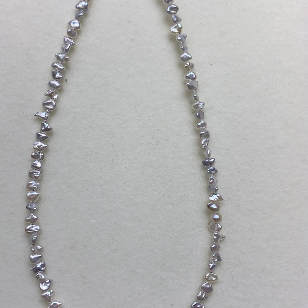 海水珍珠银S925镶嵌项链o****水