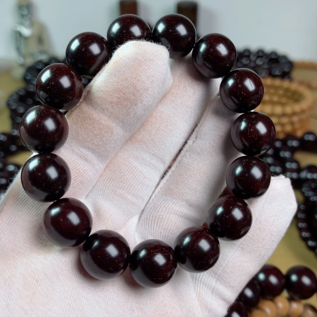 手串/手链小叶紫檀1.5高油润鳞底小满星