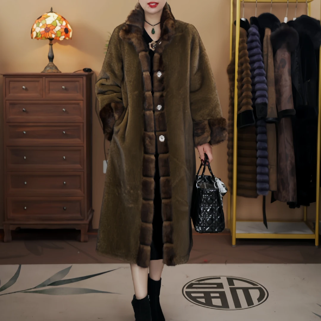 2025  冬季海宁新款高端时尚女士加厚保暖外套YAN3* 9117
