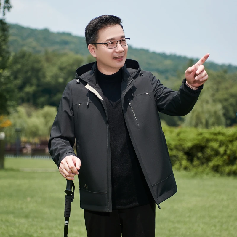 TUCANO/啄木鳥爸爸春秋款外套秋季中老年户外夹克休闲中年男上衣