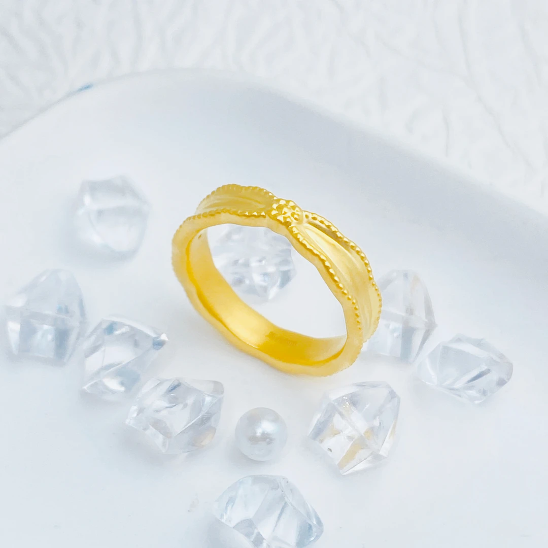 【国潮】足金999  流金岁月丝带戒指 1.32 12圈口