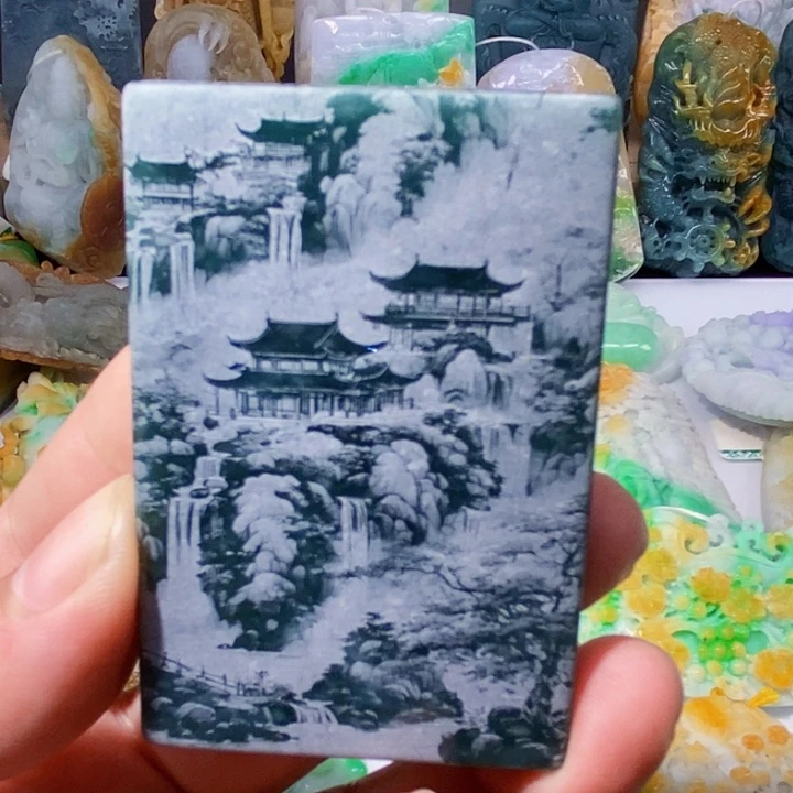 定制翡翠未镶嵌阿*天然翡翠，