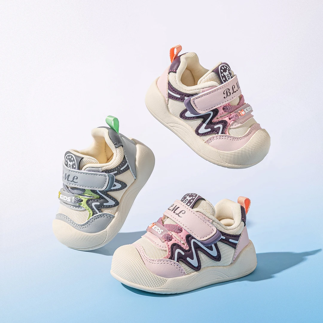 秋季必备！1-3岁宝宝软底防滑学步鞋双网设计透气不闷脚走路更安全