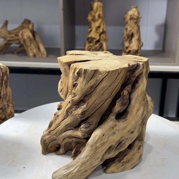 ****镜木石榴木榴疤底座摆件