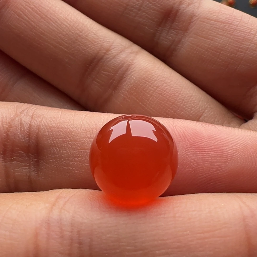 南红玛瑙未镶嵌圆珠12.5