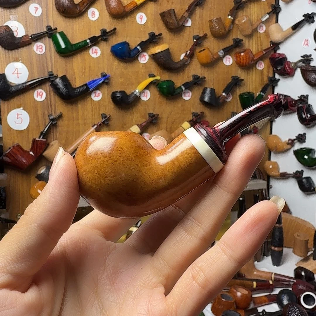 联***鸿石楠木烟斗苹果空腔