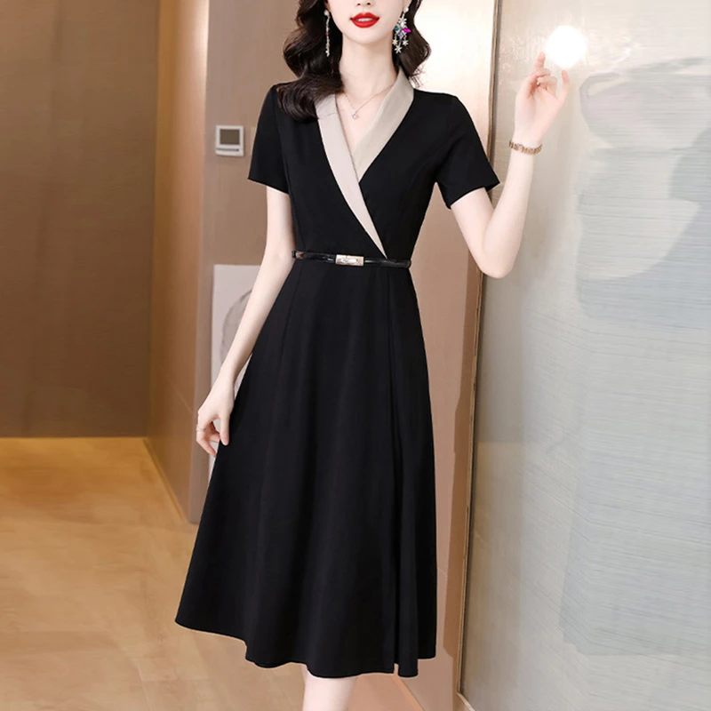 3822#夏装时尚连衣裙2025新款高级感气质显瘦遮肚子洋气女裙子