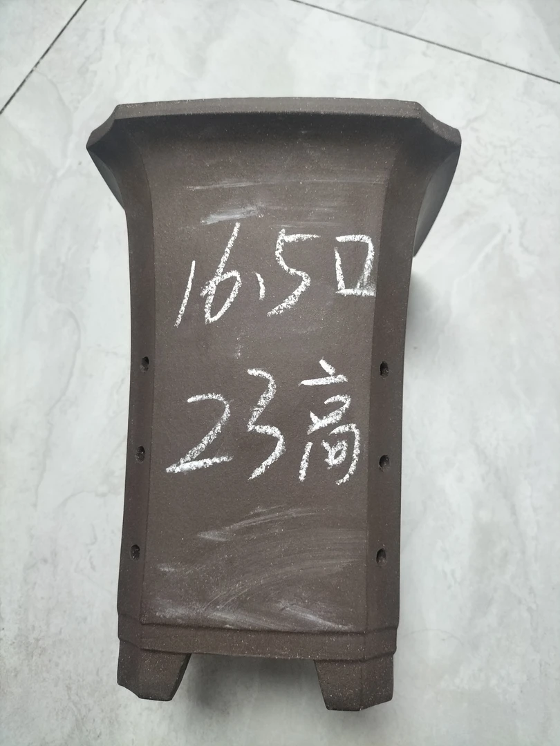紫泥手工四方兰花盆一个包邮口16.5高23