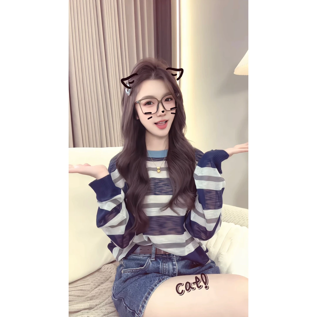 佩佩JA 【拼色针织】防晒针织衫 G11130 6066297休闲时尚套头撞色
