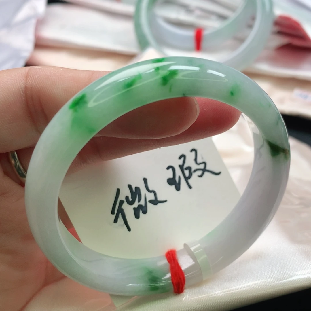 翡翠未镶嵌手镯缅甸53.54