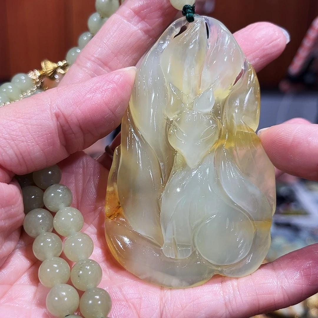 岫玉未镶嵌毛衣链