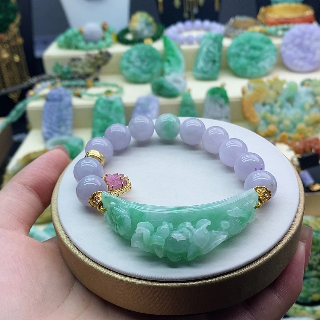 未镶嵌手串翡翠手牌