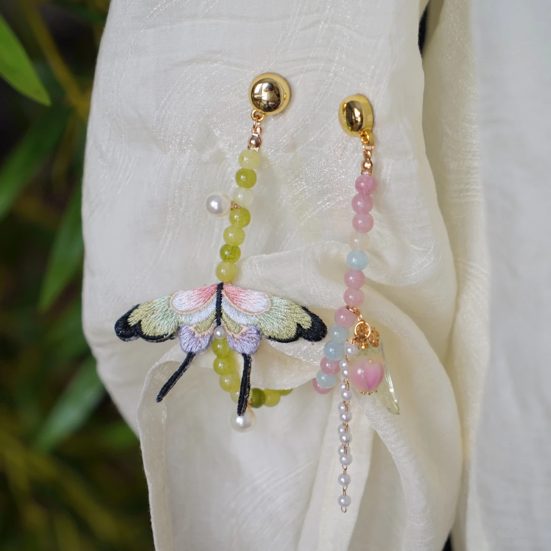 云深雾浅  原创多款双面刺绣珠串磁吸扣汉服袖口固定器挽袖神器