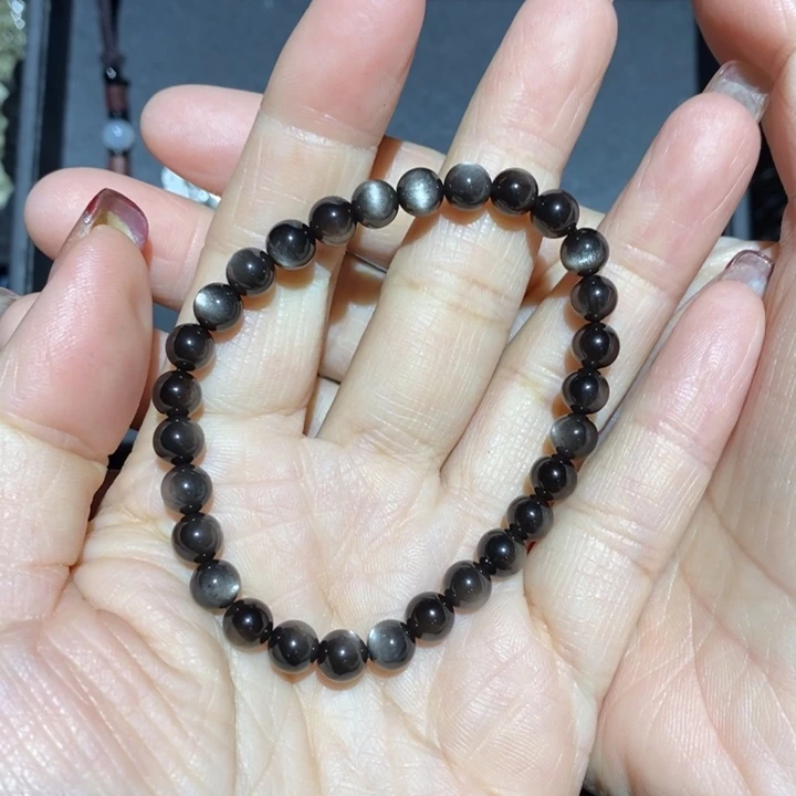 黑曜岩手链未镶嵌屁****五