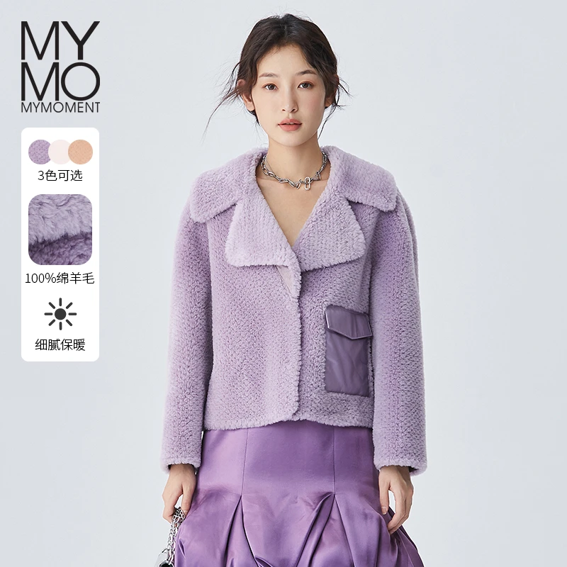 MYMO短款颗粒绒外套朗黛秋冬新款外套M4P784L