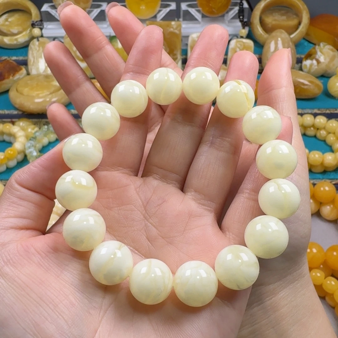 琥珀未镶嵌手链同料