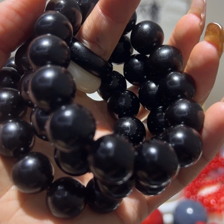 玻璃1.6黑可可手串