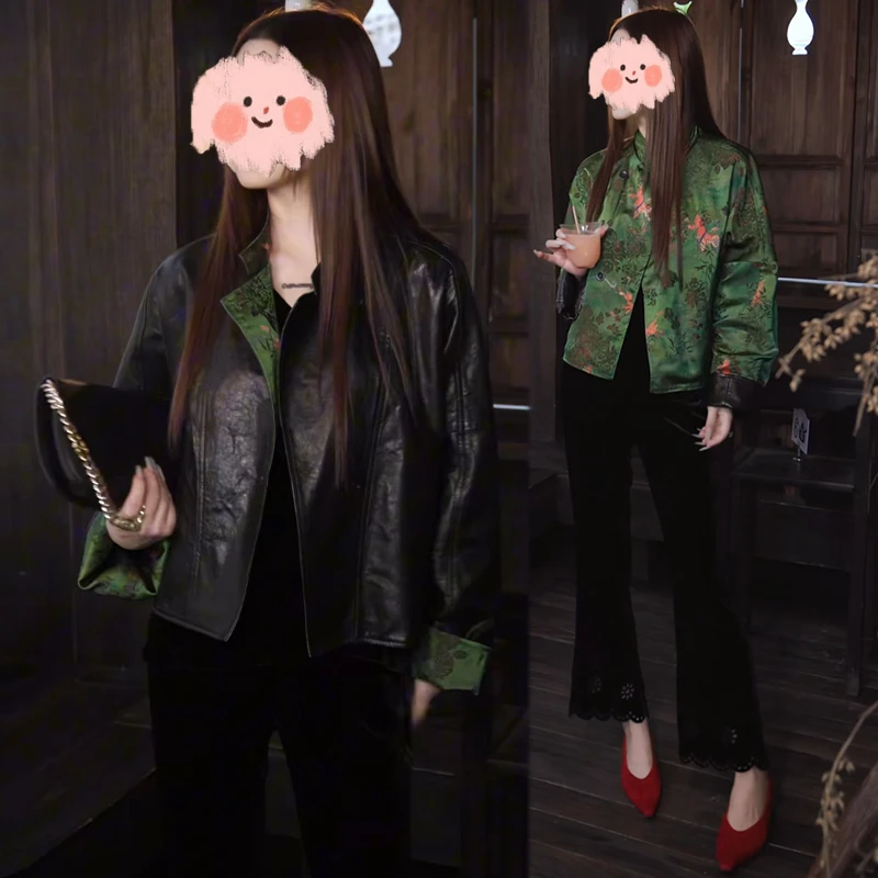 优雅新中式国风时尚套装女2025春秋新款气质短款外套休闲裤两件套