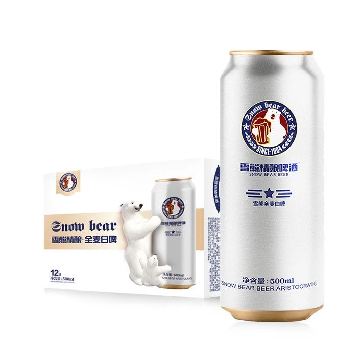 雪熊精酿雪熊精酿全麦纯麦芽发酵清爽白啤啤酒