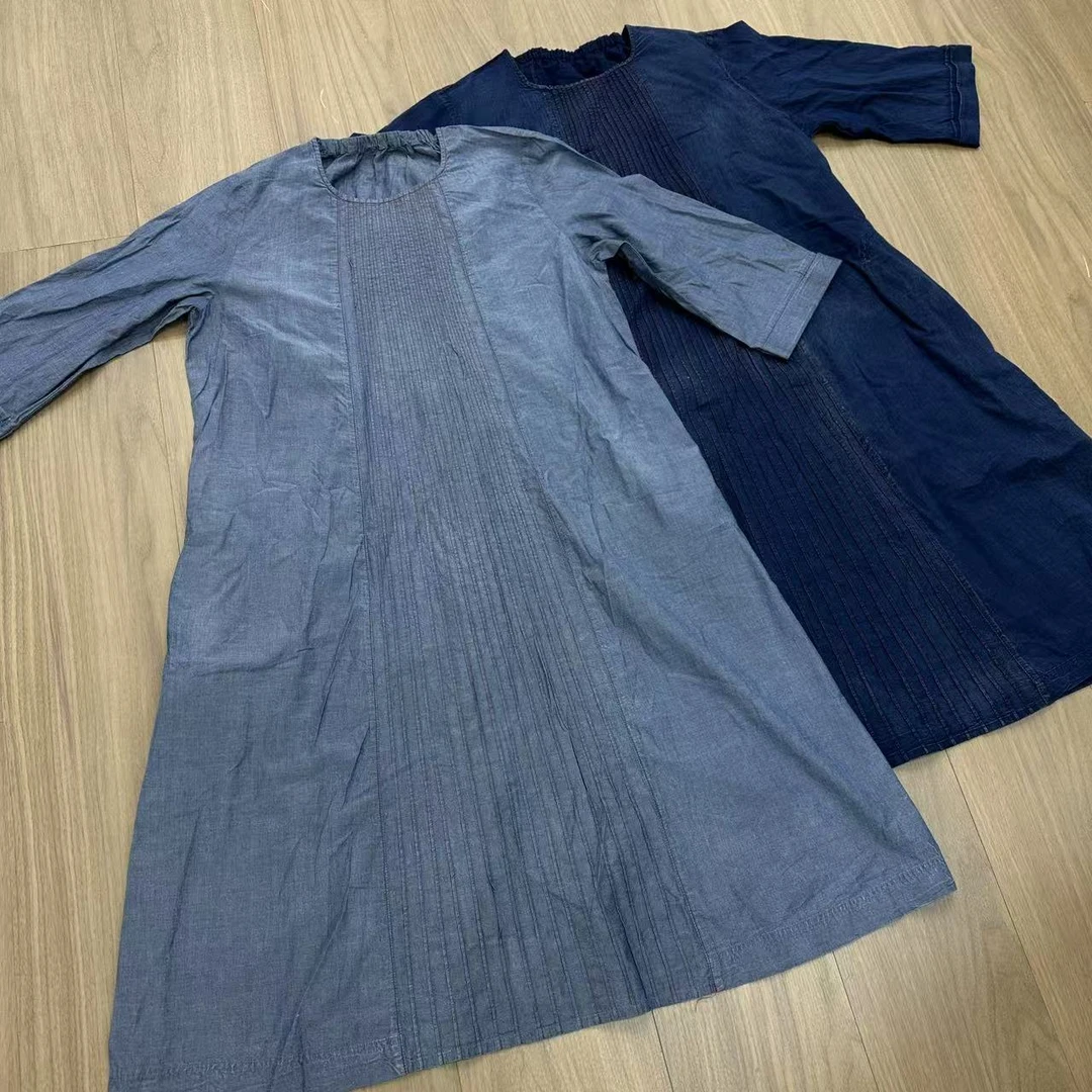 长款水洗衬衫裙（25021309）