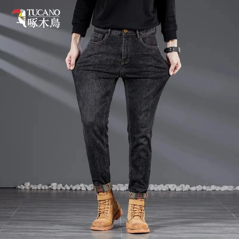 TUCANO/啄木鸟春秋季新款时尚弹力直筒牛仔裤男士宽松百搭长裤子