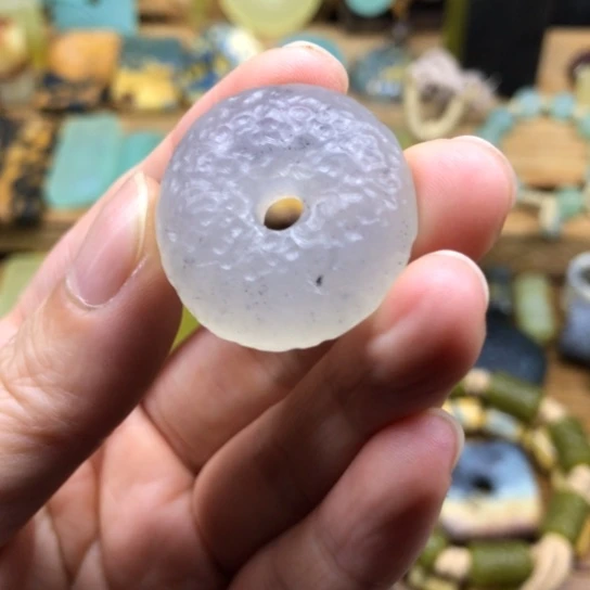 蛇纹石玉合金颈饰