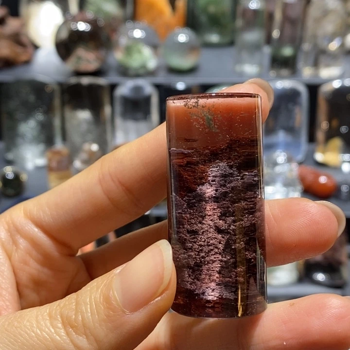 清***阳珠宝半成品水晶未镶嵌柱子