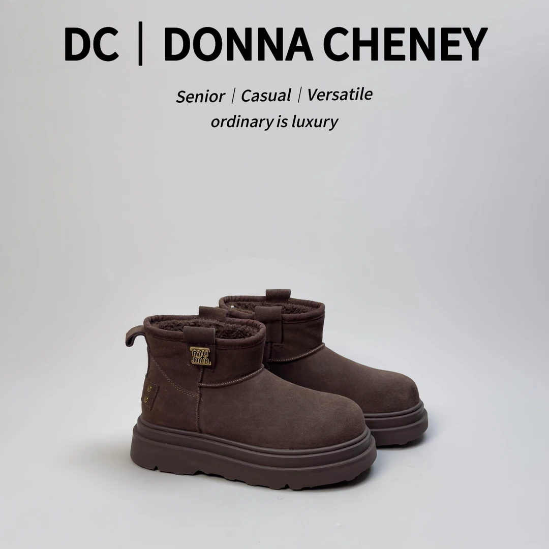 DONNA CHENEY高定版雪地靴～牛皮厚底保暖棉鞋