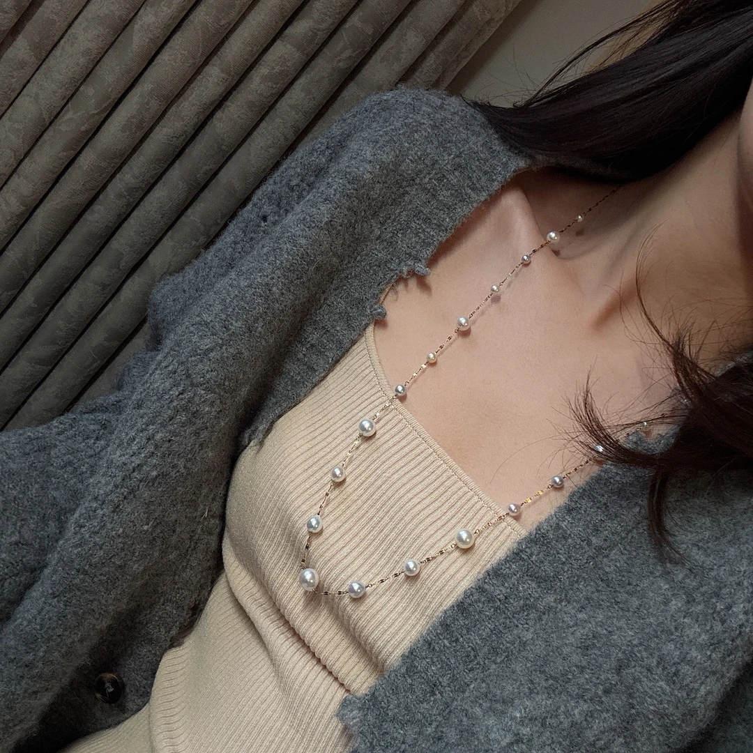 日本成品 海水Akoya 毛衣链