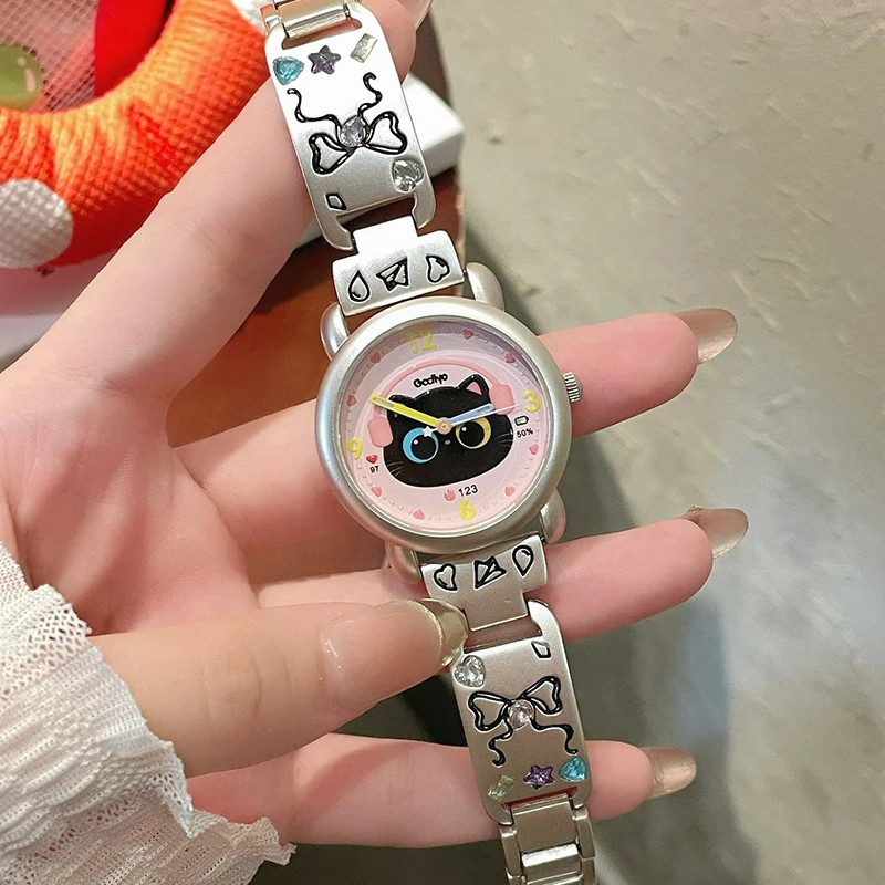 GCCLIYO耳机小猫手表女款爆款2025新款高颜值手链表七夕礼物2346