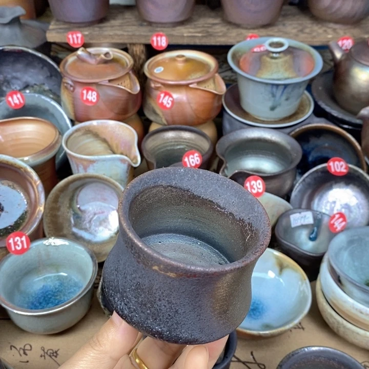 杯子精品柴烧手工茶器