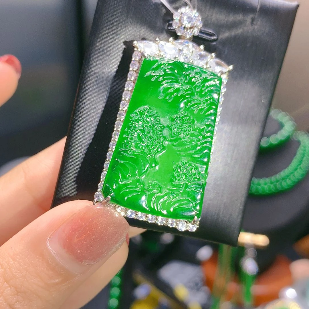 翡翠颈饰银S925镶嵌5甄选qj