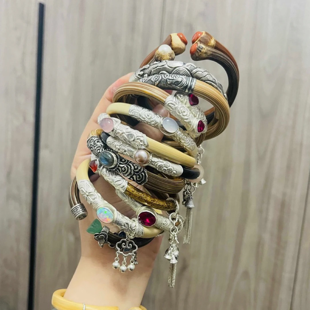 鸡血藤手镯金刚藤手镯藤镯直播链接多样性发货