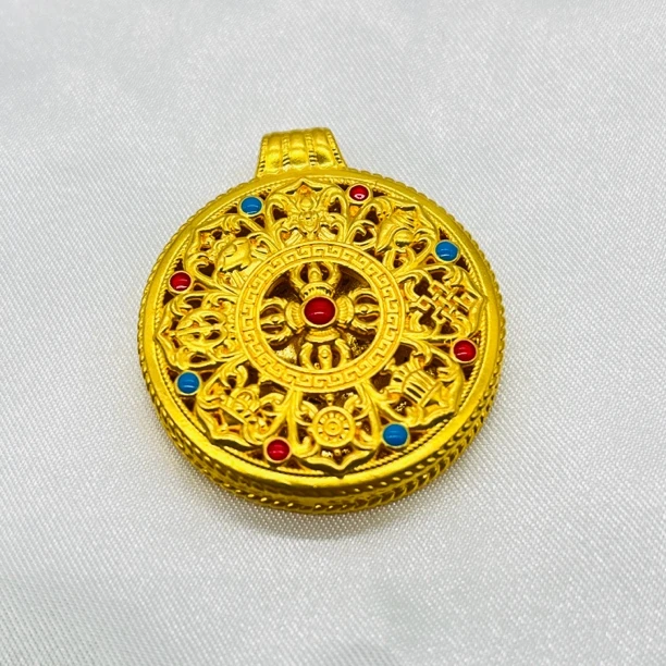 足金饰品/珐琅八宝罗盘/3.71/1B5A0432/q