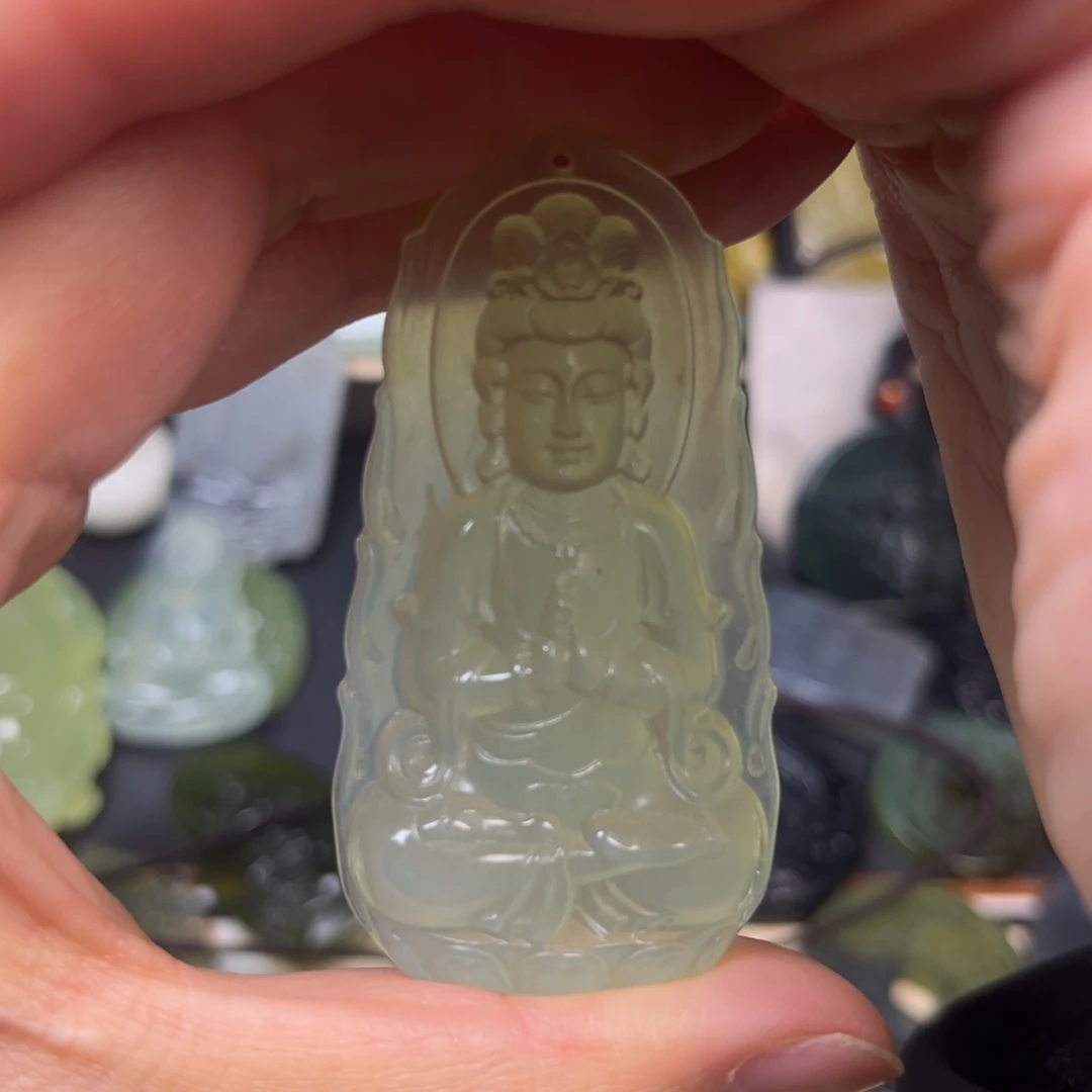 蛇纹石玉未镶嵌吊坠(不含链)