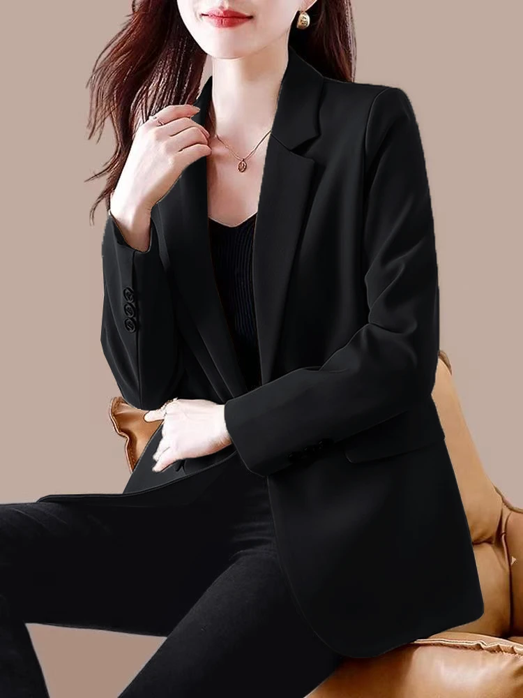 0589春秋新款女士小西装外套职业装通勤女装西服套装