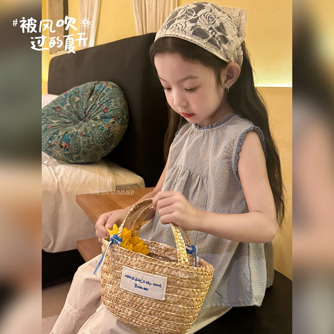 【乃恩】元气夏日新品童装韩版休闲两件套背心套装-32931